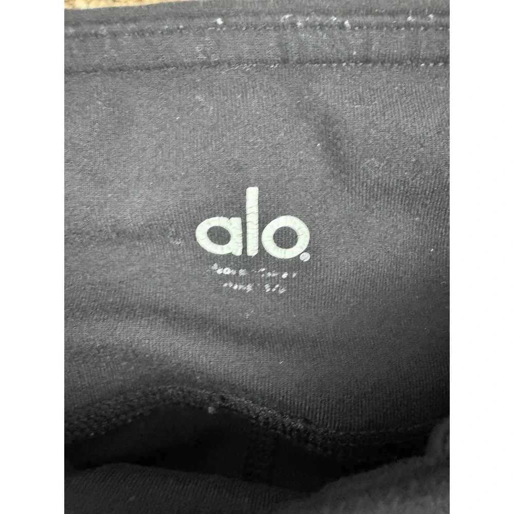 Alo Yoga Womens Black Mesh Moto Mixed Media‎ Activewear Leggings Size Small?